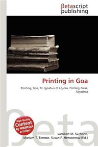 Printing in Goa
