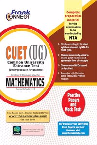 Frank Connect CUET UG Mathematics Book 2024 Complete Preparation Material - NTA CUET UG Entrance Exam Books 2024