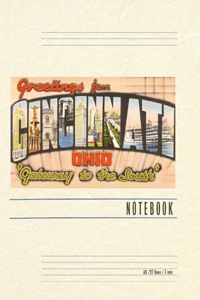 Vintage Lined Notebook Greetings from Cincinnati