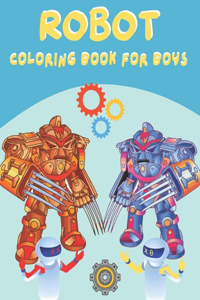 robot coloring book for boys