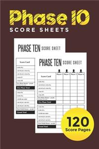 Phase 10 Score Sheets