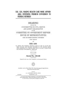 H.R. 1231, making health care more affordable