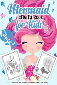 Mermaid Activity Book for Kids Ages 4-8