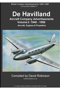 De Havilland Aircraft Company Advertisements. Volume 2