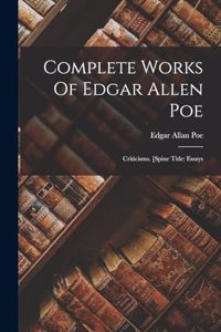 Complete Works Of Edgar Allen Poe