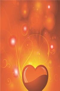 Notizbuch Leuchtendes Herz in Orange