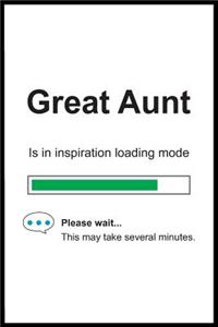 Great Aunt is in Inspiration Loading Mode