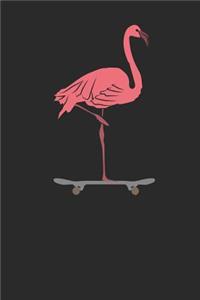 Flamingo With Skateboard
