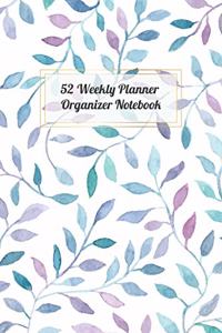 52 Weekly Planner Organizer Notebook