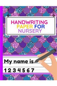 Handwriting Paper for Nursery