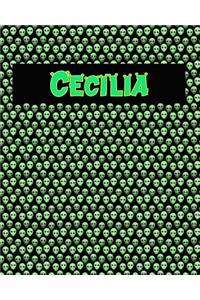 120 Page Handwriting Practice Book with Green Alien Cover Cecilia