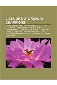 Lists of Motorsport Champions