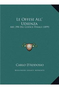 Le Offese All' Udienza