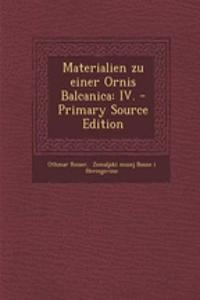 Materialien Zu Einer Ornis Balcanica