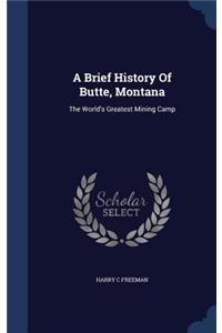 Brief History Of Butte, Montana