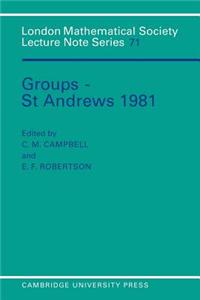 Groups - St Andrews 1981
