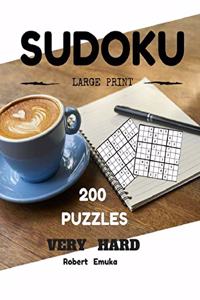 Sudoku Large Print 200 Puzzles Very Hard