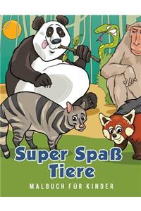 Super Spaß Tiere Malbuch für Kinder