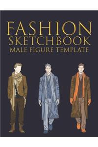 Fashion Sketchbook Male Figure Template