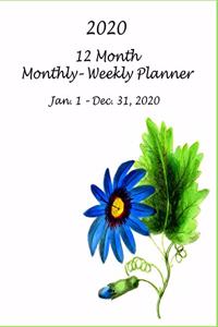 2020 - 12 Month Monthly - Weekly Planner - Jan. 1 - Dec. 31, 2020