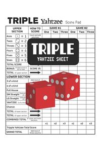Triple Yahtzee Sheets