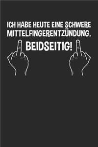 Ich habe heute eine schwere Mittelfingerentzündung