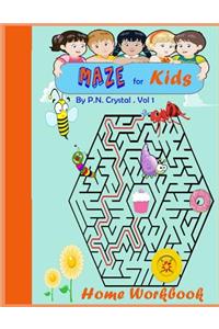 Maze Home workbook for kids