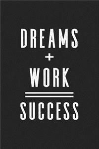 Dreams Plus Work Equal Success