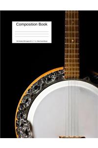 Composition Book 100 Sheets/200 Pages/8.5 X 11 In. Wide Ruled/ Banjo