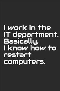 I Work in the It Department. Basically, I Know How to Restart Computers.