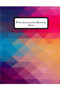 Work Attendance register Book