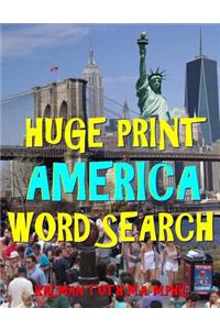 Huge Print America Word Search