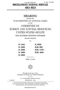 Miscellaneous National Heritage Area Bills