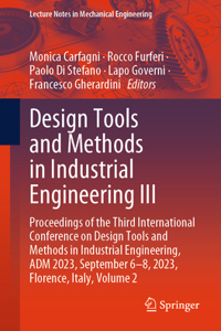 Design Tools and Methods in Industrial Engineering III