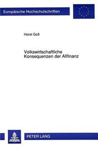 Volkswirtschaftliche Konsequenzen der Allfinanz