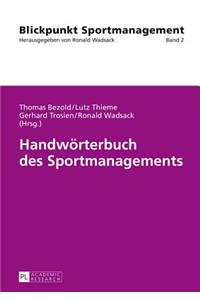 Handwoerterbuch Des Sportmanagements