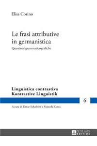 Le frasi attributive in germanistica