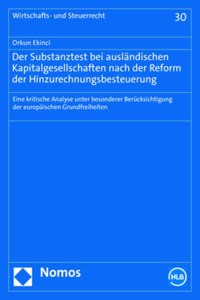 Der Substanztest Bei Auslandischen Kapitalgesellschaften Nach Der Reform Der Hinzurechnungsbesteuerung