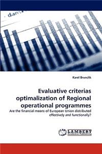 Evaluative criterias optimalization of Regional operational programmes