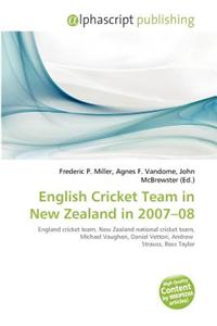 English Cricket Team in New Zealand in 2007-08