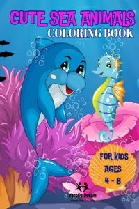 Cute Sea Animals Coloring Book