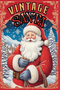 vintage santa christmas grayscale coloring book