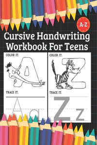 Cursive Handwriting Workbook For Teens