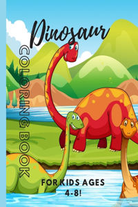 Dinosaur Coloring Book For Kids Ages 4-8