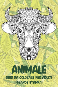 Libri da colorare per adulti - Grande stampa - Animale