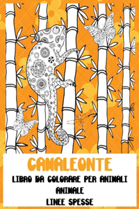 Libro da colorare per animali - Linee spesse - Animale - Camaleonte