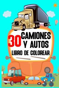 Camiones y Autos Libro de Colorear