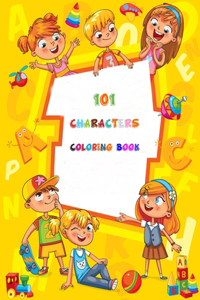 101 characters coloring book