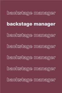 Backstage Manager