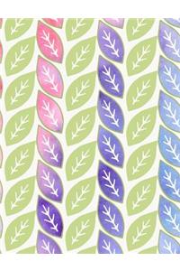 Composition Notebook College Ruled with Autumn Watercolor Leaves Pattern Cover